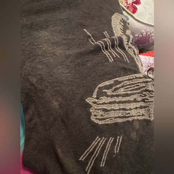 Vintage Free People Heirloom Knit Snake Charmer Top Small - Picture 7 of 9